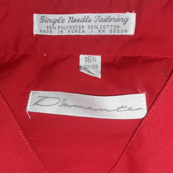 Diamonte red longsleeve button up - Picture 2 of 2